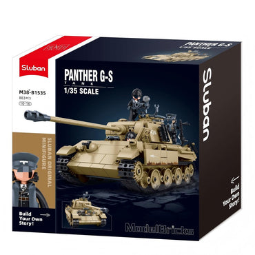 SLUBAN M38-B1535 Model Bricks 1/35 Panther G Tank 873Pcs
