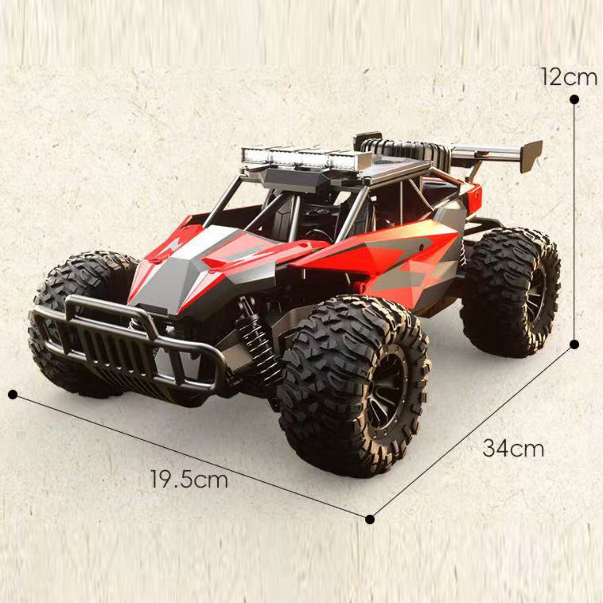 WBRC 1809 1:14 Off Road RC Monster Truck with dimensions 34cm x 19.5cm x 12cm, built for speed and off-road performance | HugmieToys