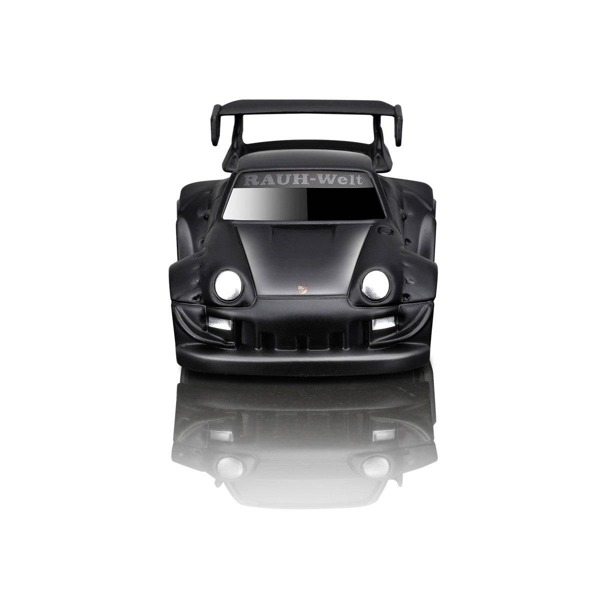 Front view of the Maisto Muscle Machines RWB Porsche 993 diecast model, highlighting its sleek headlights and aerodynamic bumper.