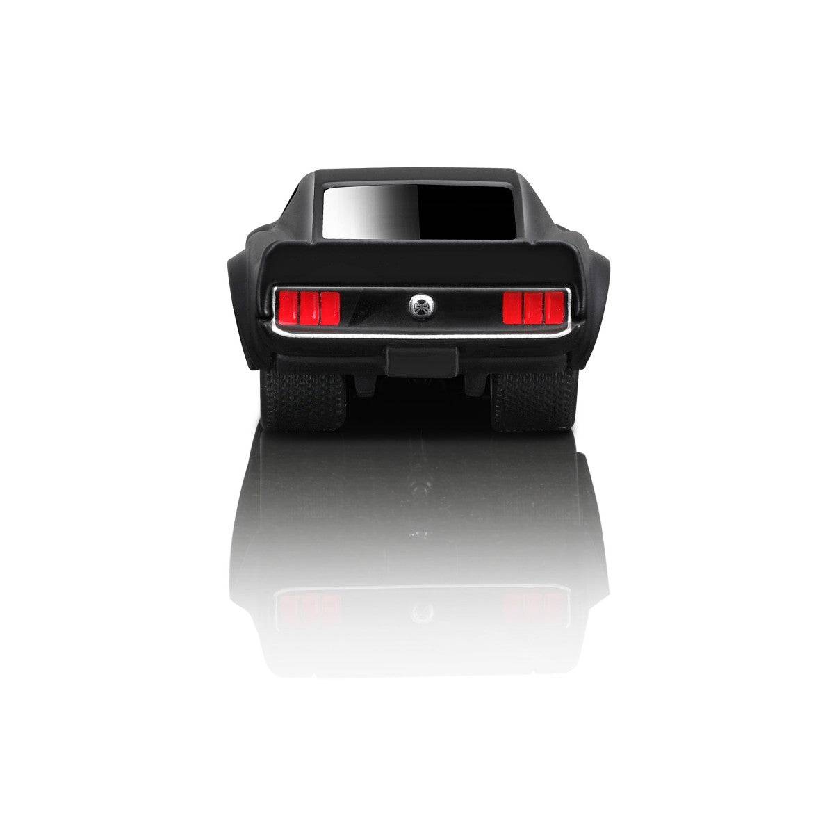Rear view of the Maisto Muscle Machines Ford Mustang ATA-X diecast model, featuring classic Mustang taillights and wide rear tires.