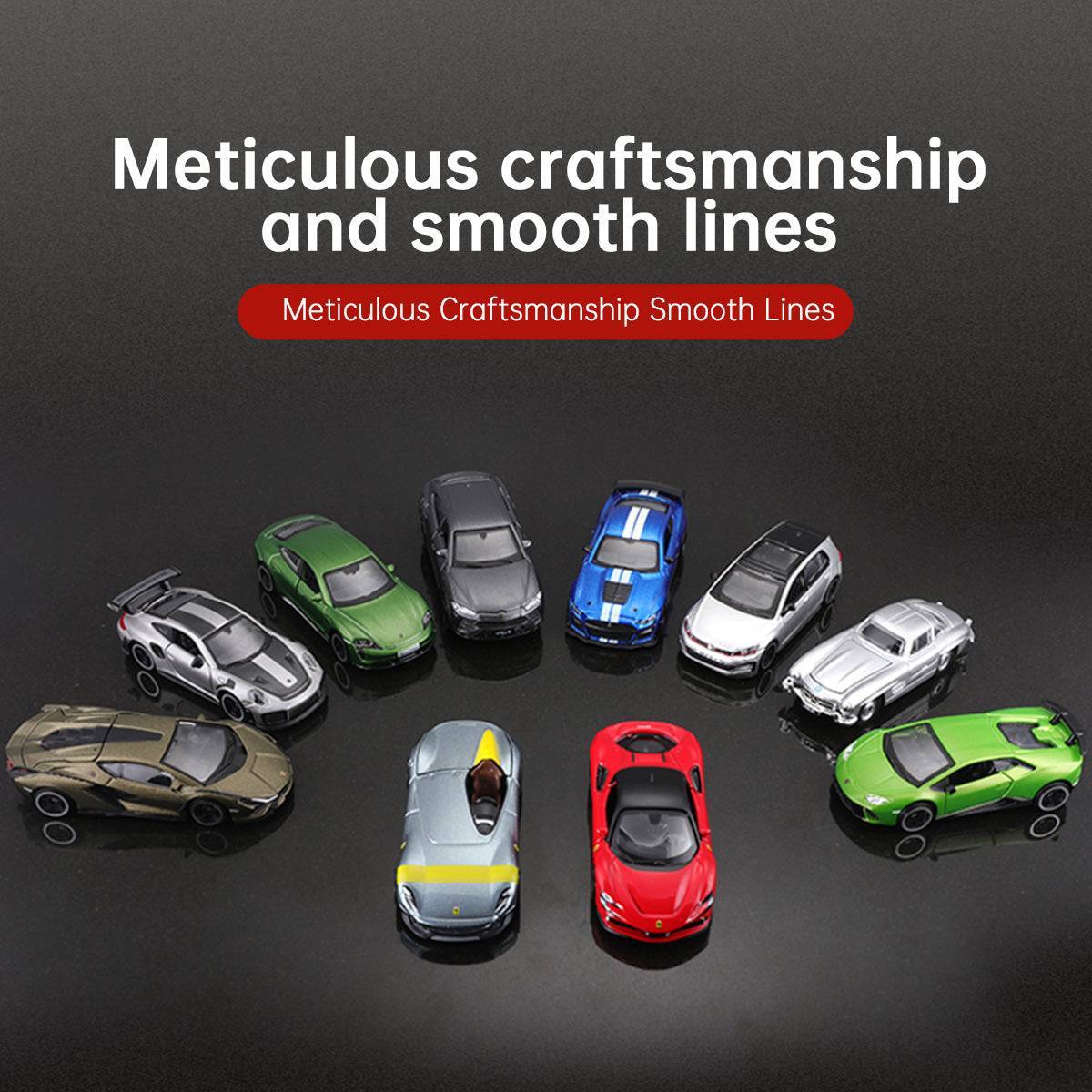 Bburago 1:64 alloy model cars collection showcasing meticulous craftsmanship and smooth lines. Ideal for collectors and car lovers.