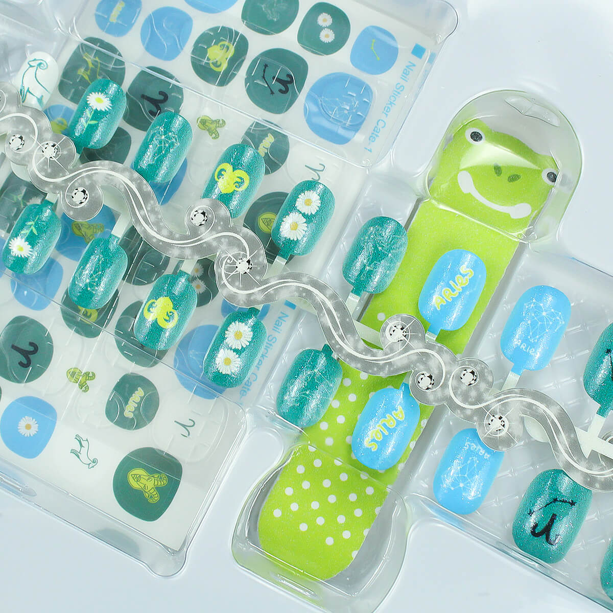 12 Zodiac Signs Kids Nail Art Set HW23158395 by HugmieToys, featuring fun, non-toxic nail designs with zodiac themes, perfect for creative kids.