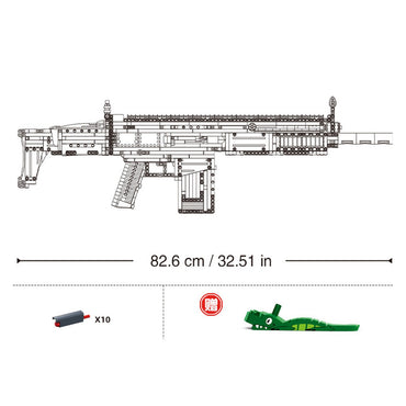 SLUBAN M38-B1353 Model Bricks Gun 1/1 MK17-S 1690Pcs