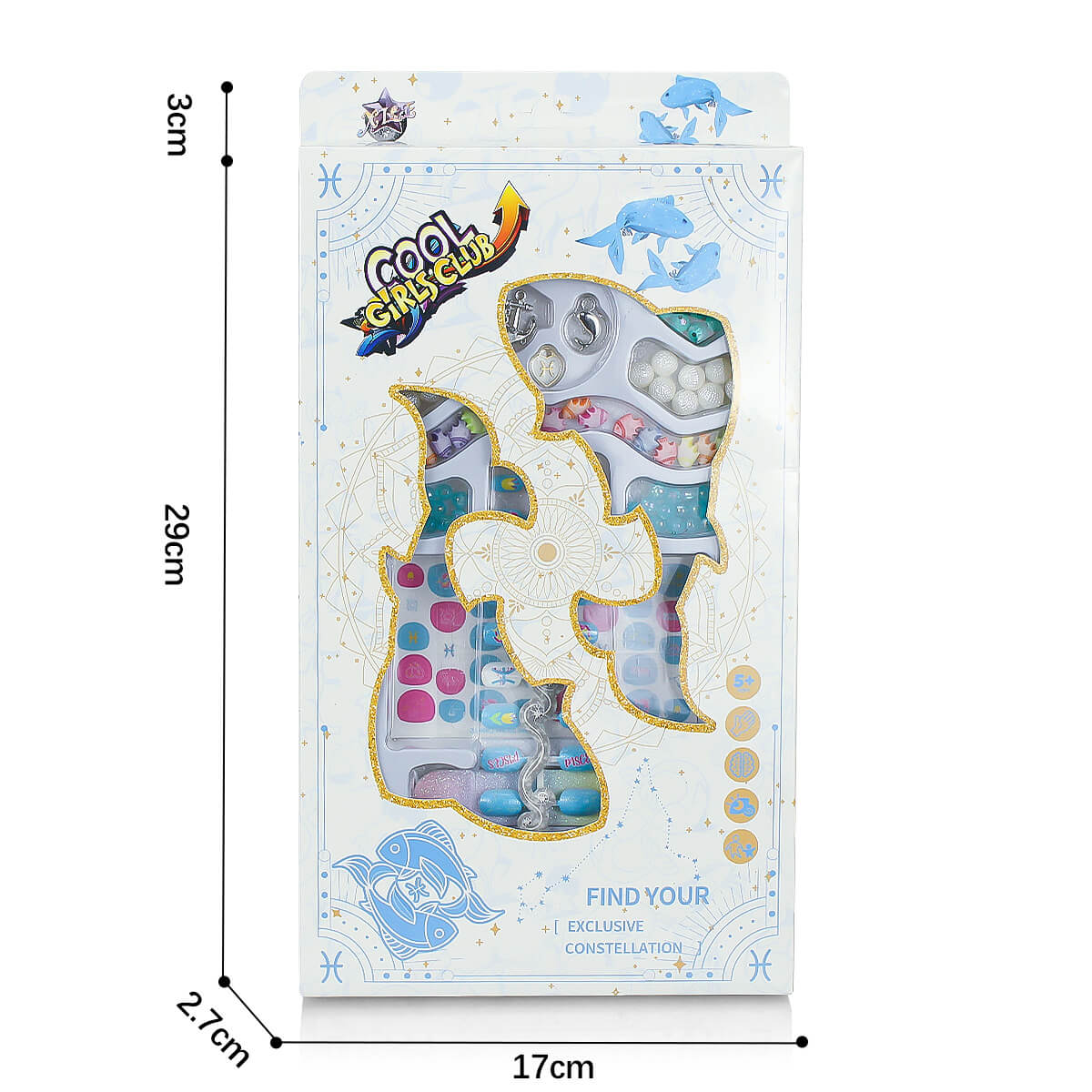 12 Zodiac Signs Kids Nail Art Set HW23158395 by HugmieToys. A creative and fun nail art set for kids featuring zodiac-themed designs, non-toxic materials, and easy application. Perfect for DIY nail decoration.