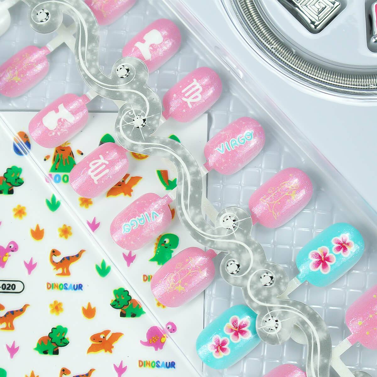 12 Zodiac Signs Kids Nail Art Set HW23158395 - HugmieToys. Fun and safe nail art set for kids featuring zodiac-themed designs with vibrant colors and easy application.
