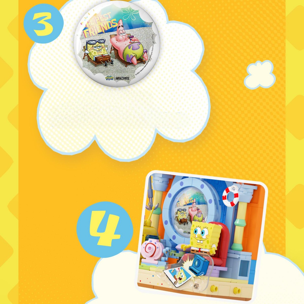 AREA-X SpongeBob Fantastic Window Sill Building Set