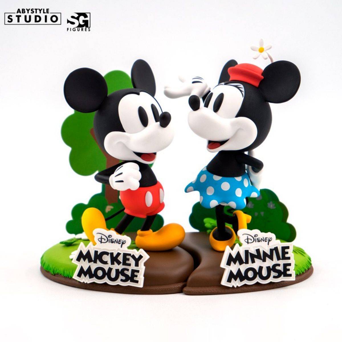 ABYstyle Studio Mickey and Minnie Mouse figures displayed together, forming a perfect collectible pair for Disney fans.