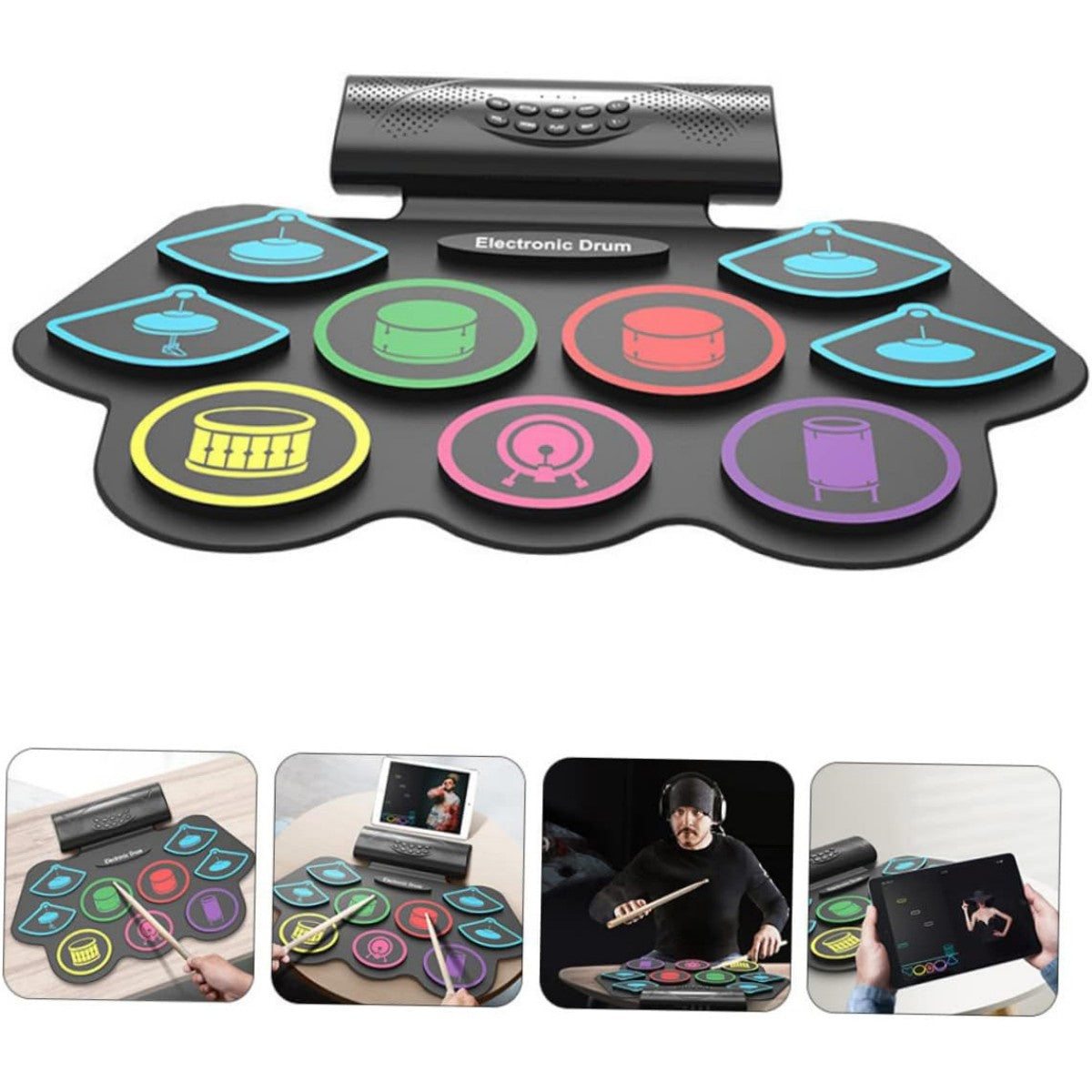 Versatile MD862MC Electronic Drum Pad Set with multiple drumming modes, ideal for beginners and professionals alike.