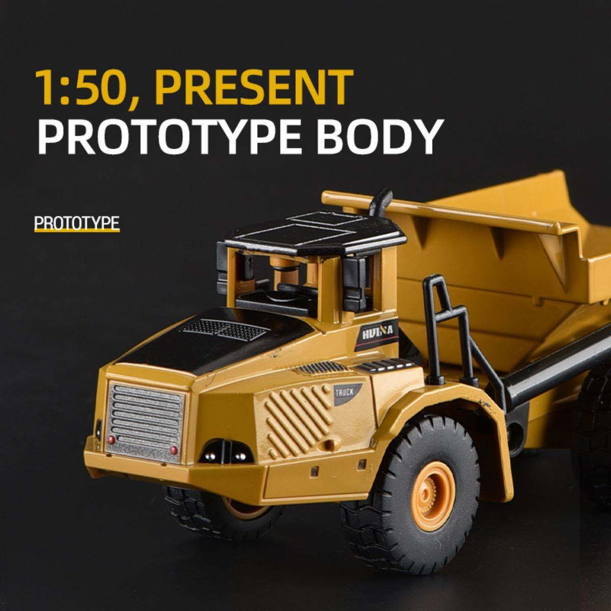 Huina 1611 Alloy Excavator and Dumper Truck Set-HugmieToys