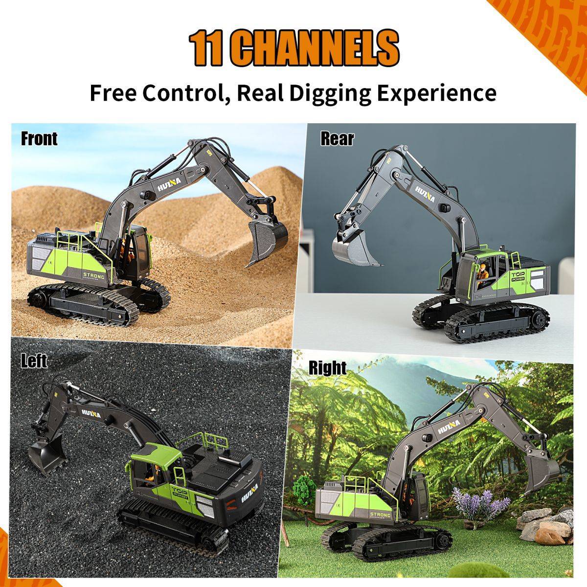 Huina 1661 Remote Control Excavator-HugmieToys