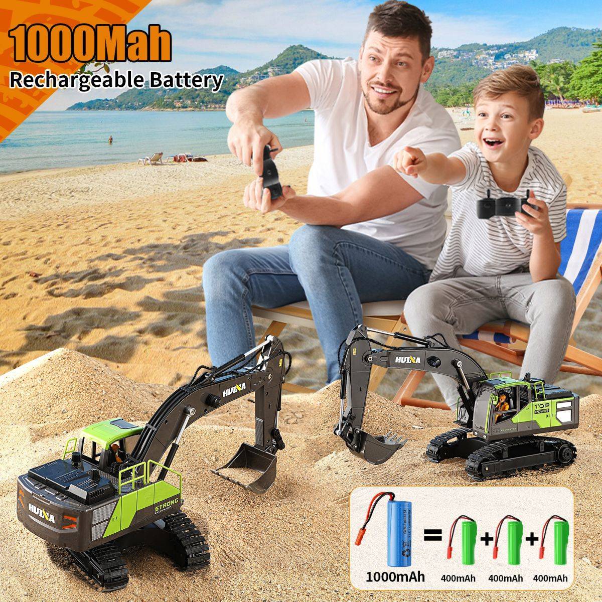 Huina 1661 Remote Control Excavator-HugmieToys
