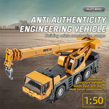 Huina 1702 1:50 Alloy Truck Mounted Crane Model-HugmieToys