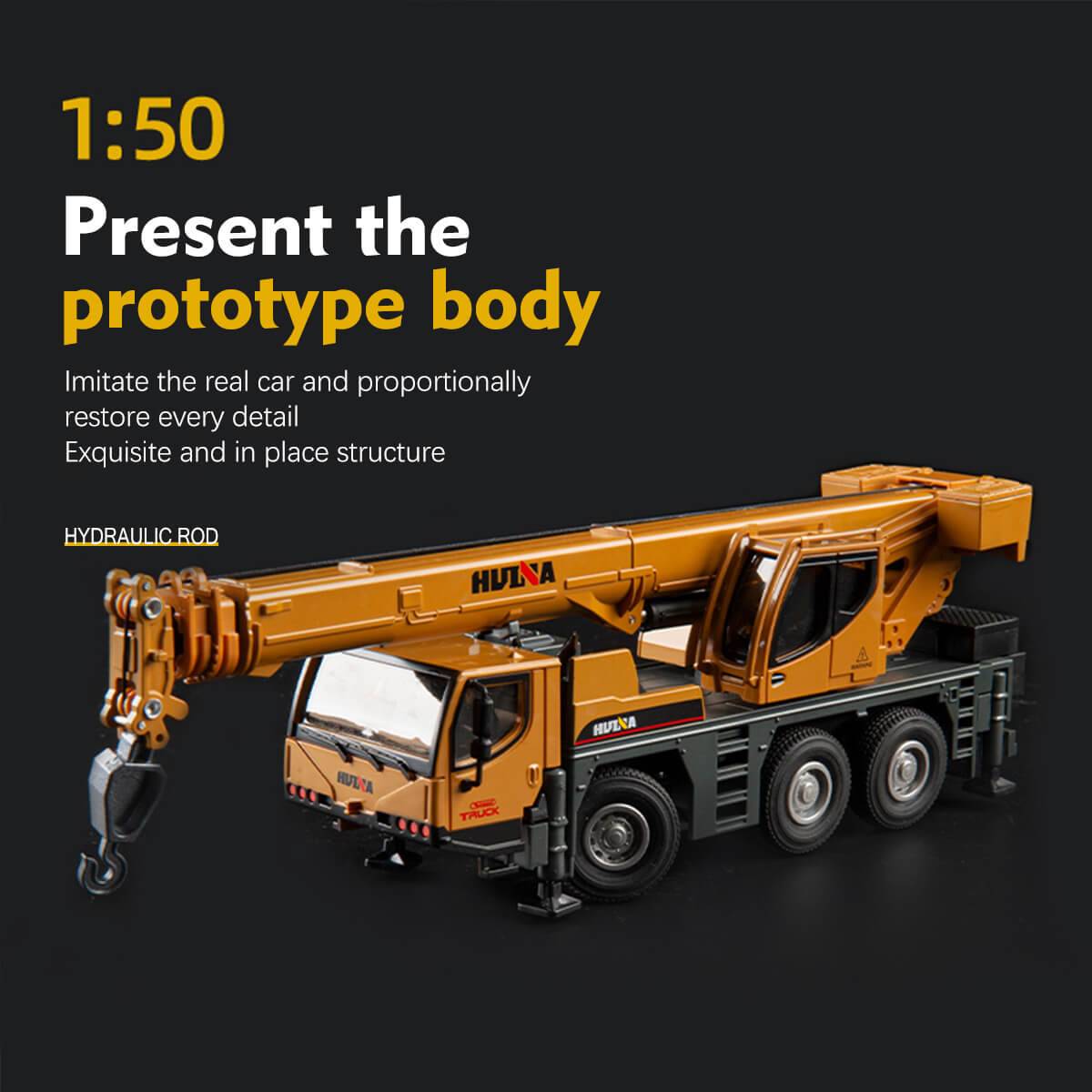 Huina 1702 1:50 Alloy Truck Mounted Crane Model-HugmieToys