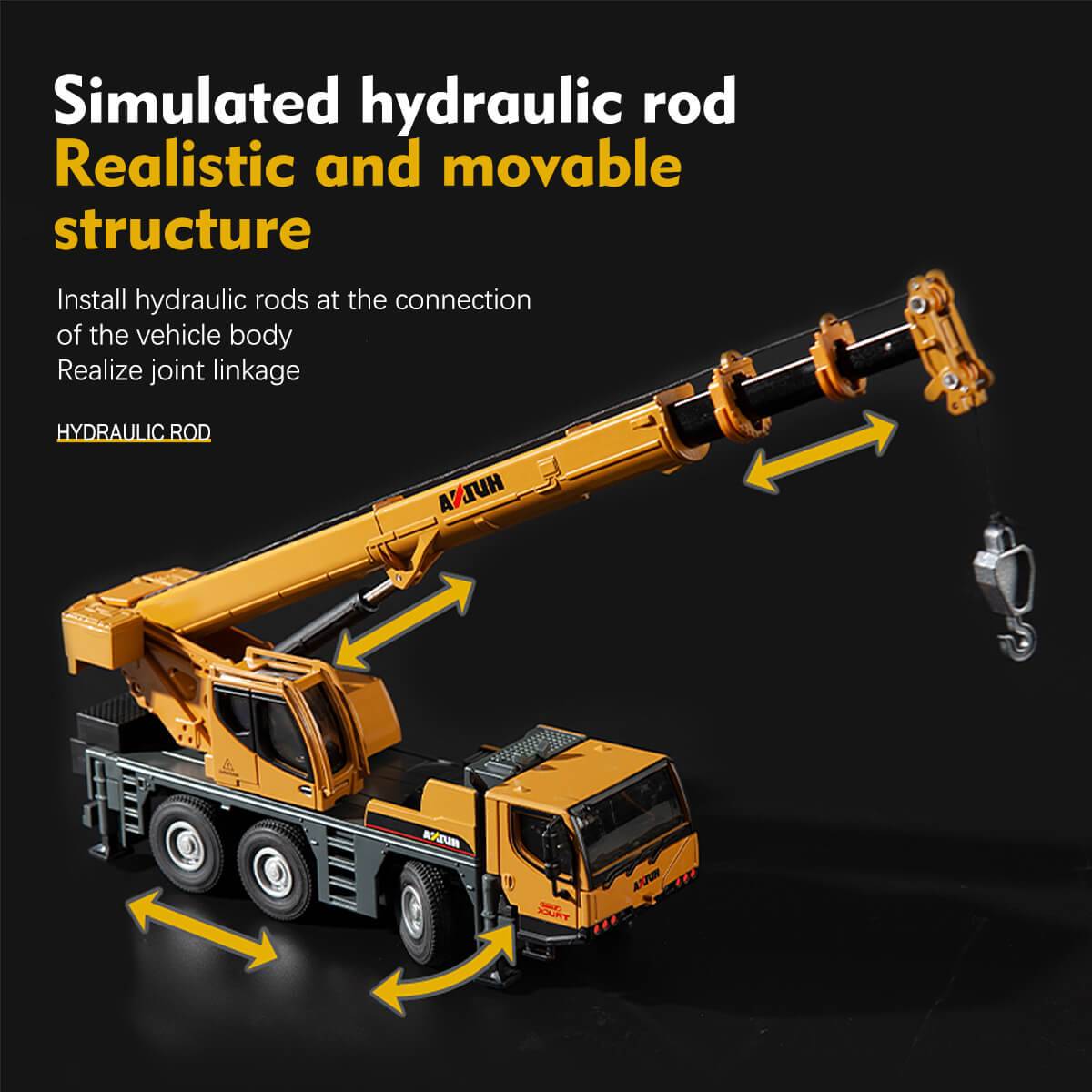Huina 1702 1:50 Alloy Truck Mounted Crane Model-HugmieToys