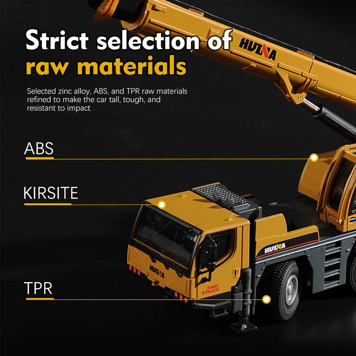 Huina 1702 1:50 Alloy Truck Mounted Crane Model-HugmieToys