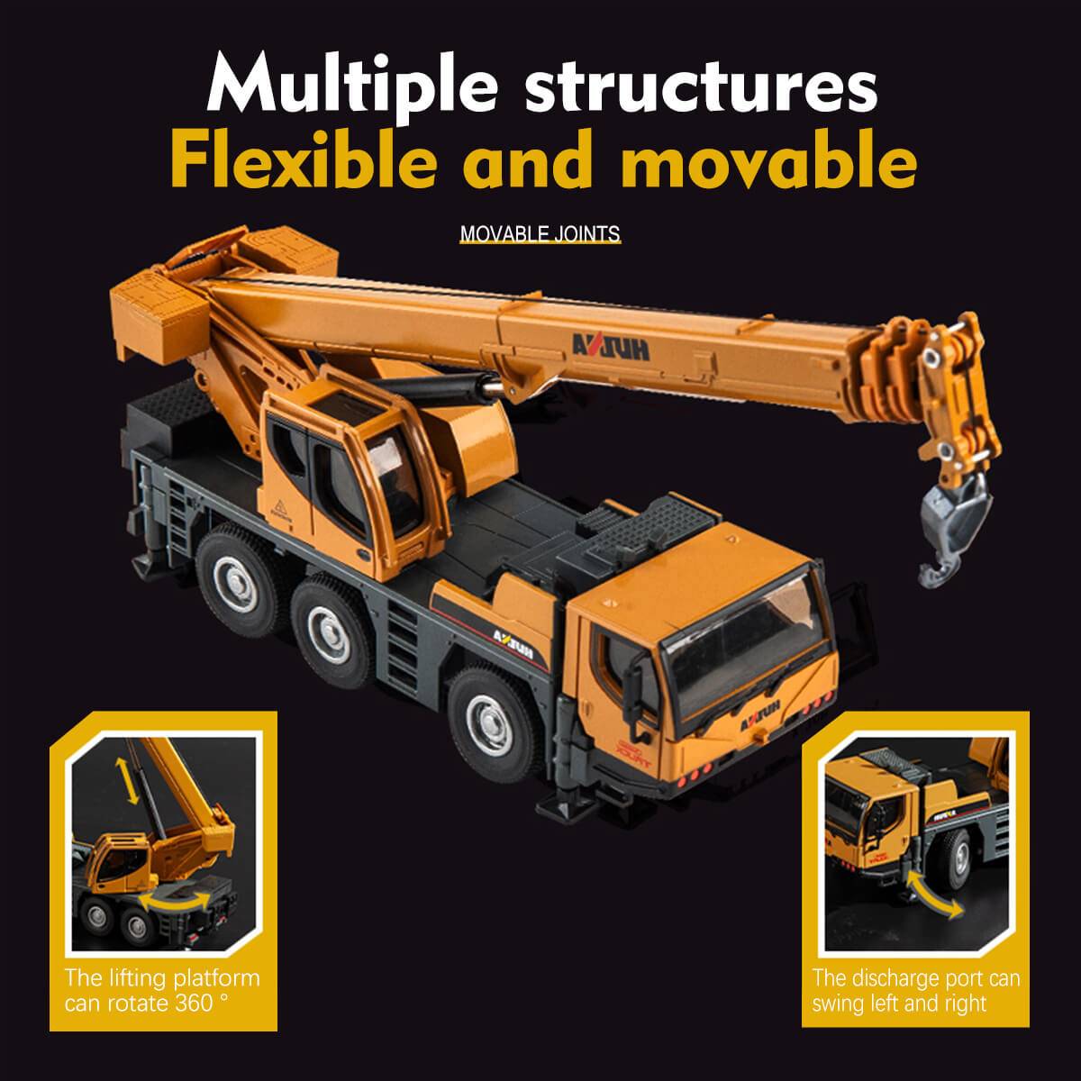 Huina 1702 1:50 Alloy Truck Mounted Crane Model-HugmieToys