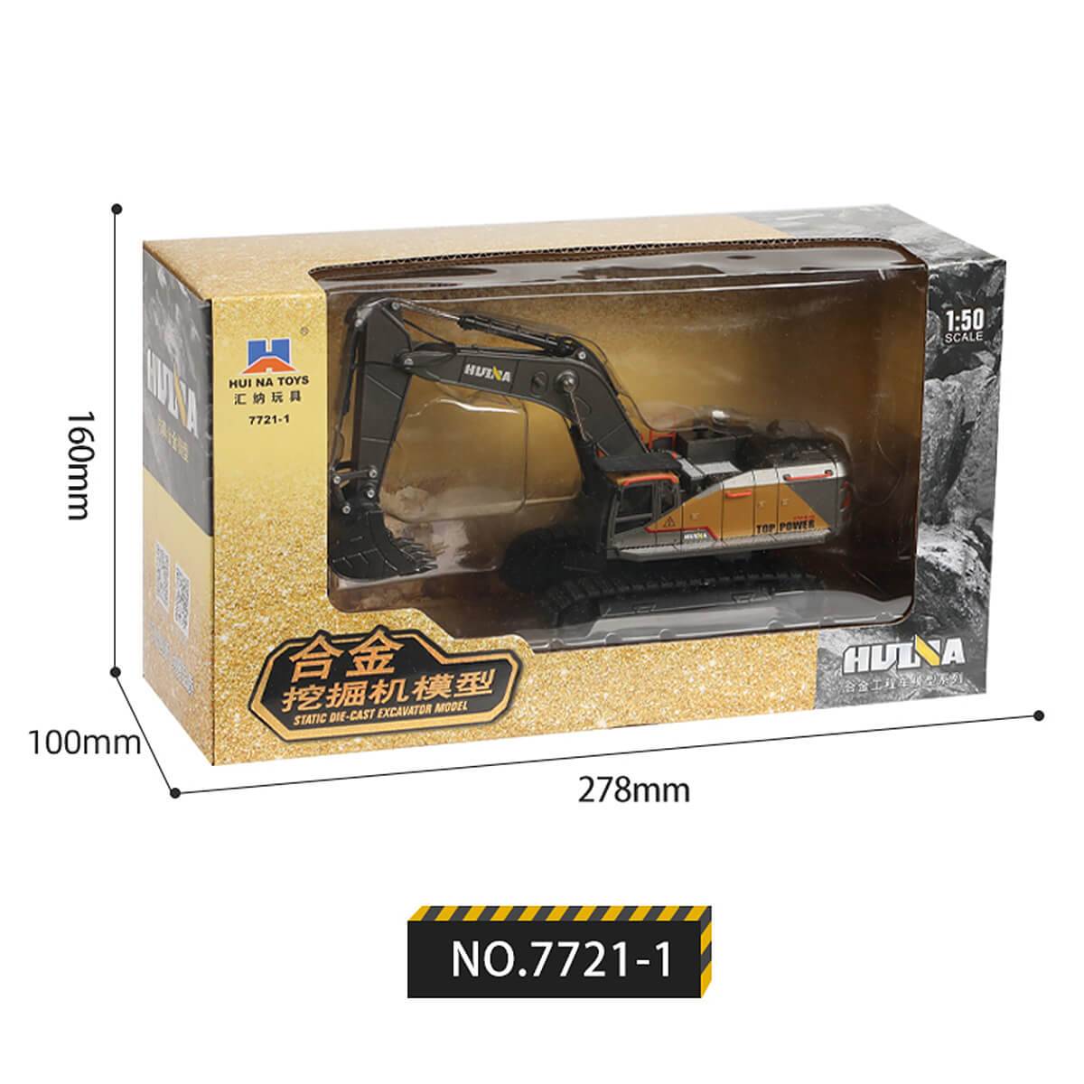Huina 1721 1:50 Alloy Excavator Diecast Model-HugmieToys