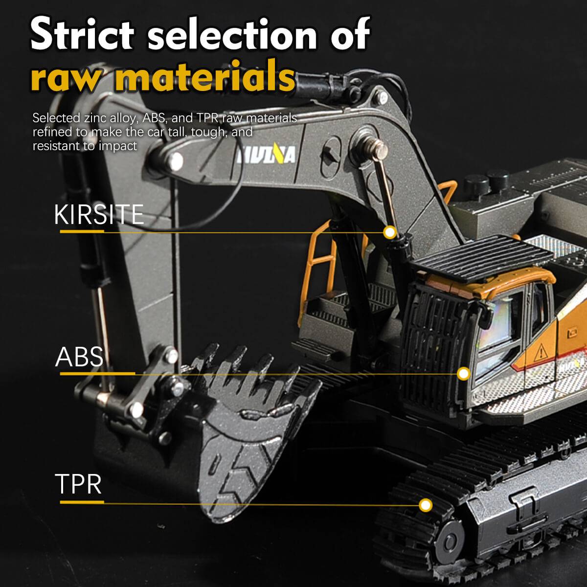 Huina 1721 1:50 Alloy Excavator Diecast Model-HugmieToys