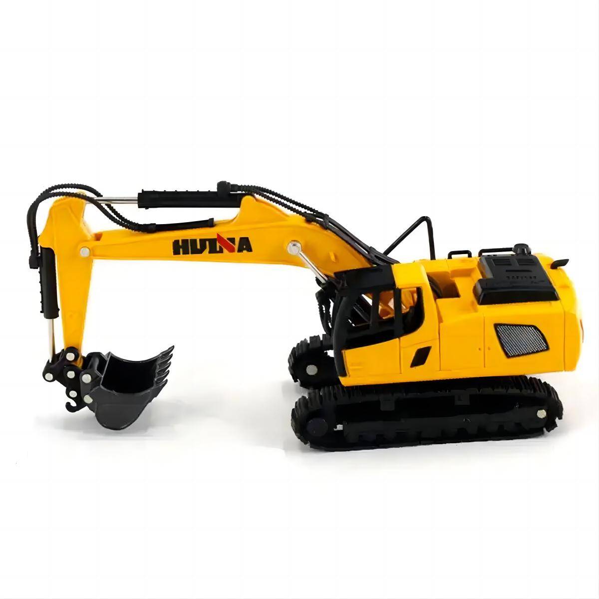 Huina 1729 1:50 Alloy Diecast Flatbed Truck with Excavator - HugmieToys