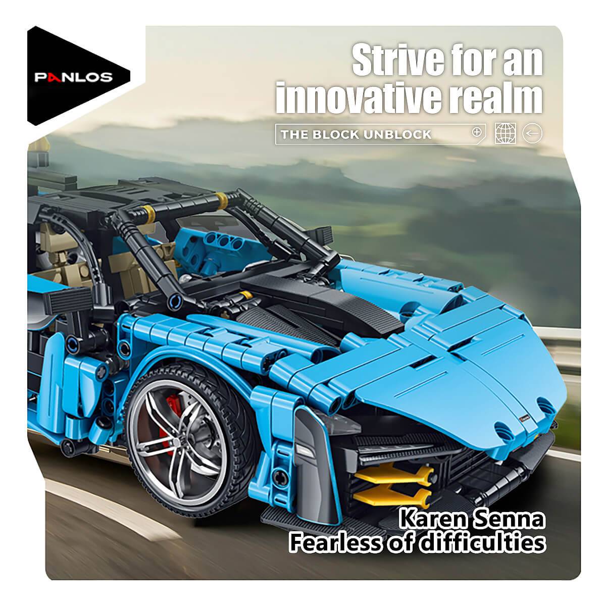 Panlos Brick 673002 Mechanical 1:14 Sena Sports Car 1610Pcs-HugmieToys