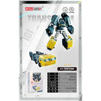 WESIPI Alloy Transform Robotic Action Figure W100-3 in black and yellow, changes from robot to truck. Ideal for collectors and kids.
