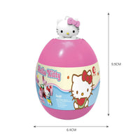 Hello Kitty Summer Beach Paradise Capsule Toy KT-010141-6 in a pink capsule with Hello Kitty figure on top and product dimensions shown.