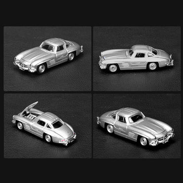 Bburago 1:64 Mercedes-Benz 300 SL (1954) diecast model car with opening trunk and detailed craftsmanship, perfect for collectors.