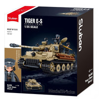 SLUBAN M38-B1533 Model Bricks 1/35 Tiger Tank 941Pcs