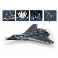SLUBAN M38-B1587 Model Bricks J50S Fighter Jet 879Pcs