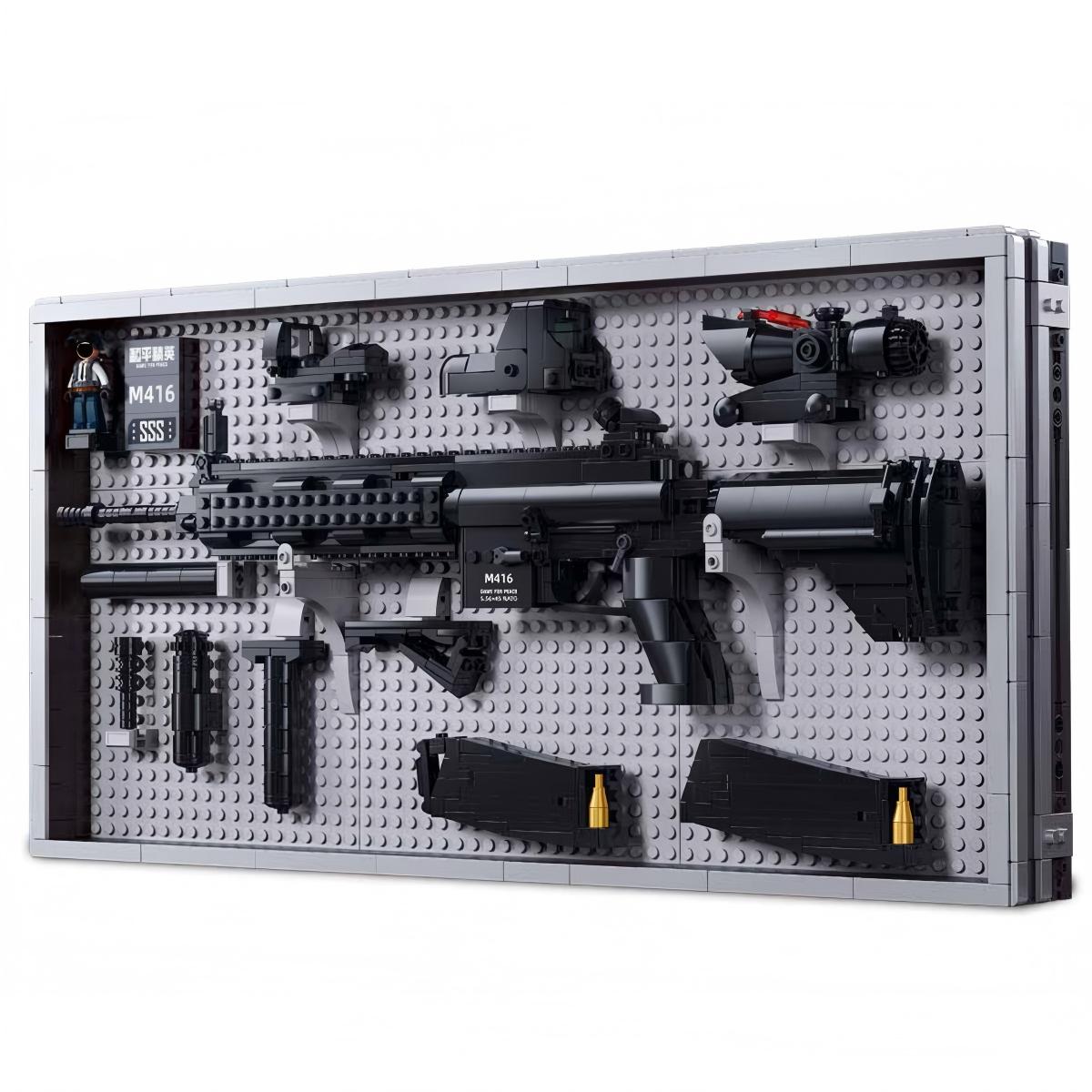 SLUBAN M38-B1589 GUN-M416 1/2 Building Block Set 1086Pcs