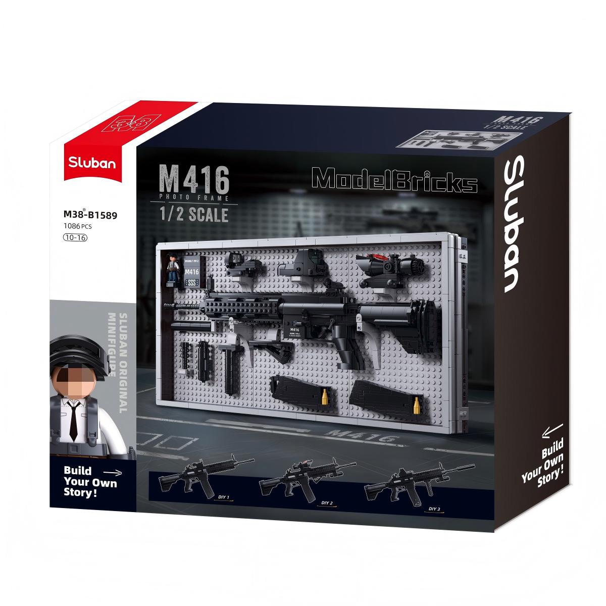 SLUBAN M38-B1589 GUN-M416 1/2 Building Block Set 1086Pcs