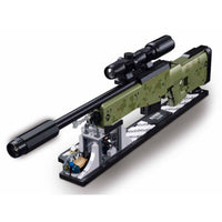 SLUBAN M38-B1590 GUN-AWM 1/2 Building Block Set 874Pcs