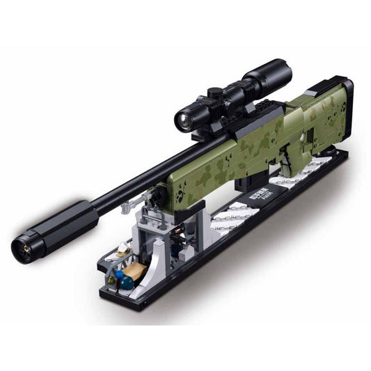 SLUBAN M38-B1590 GUN-AWM 1/2 Building Block Set 874Pcs