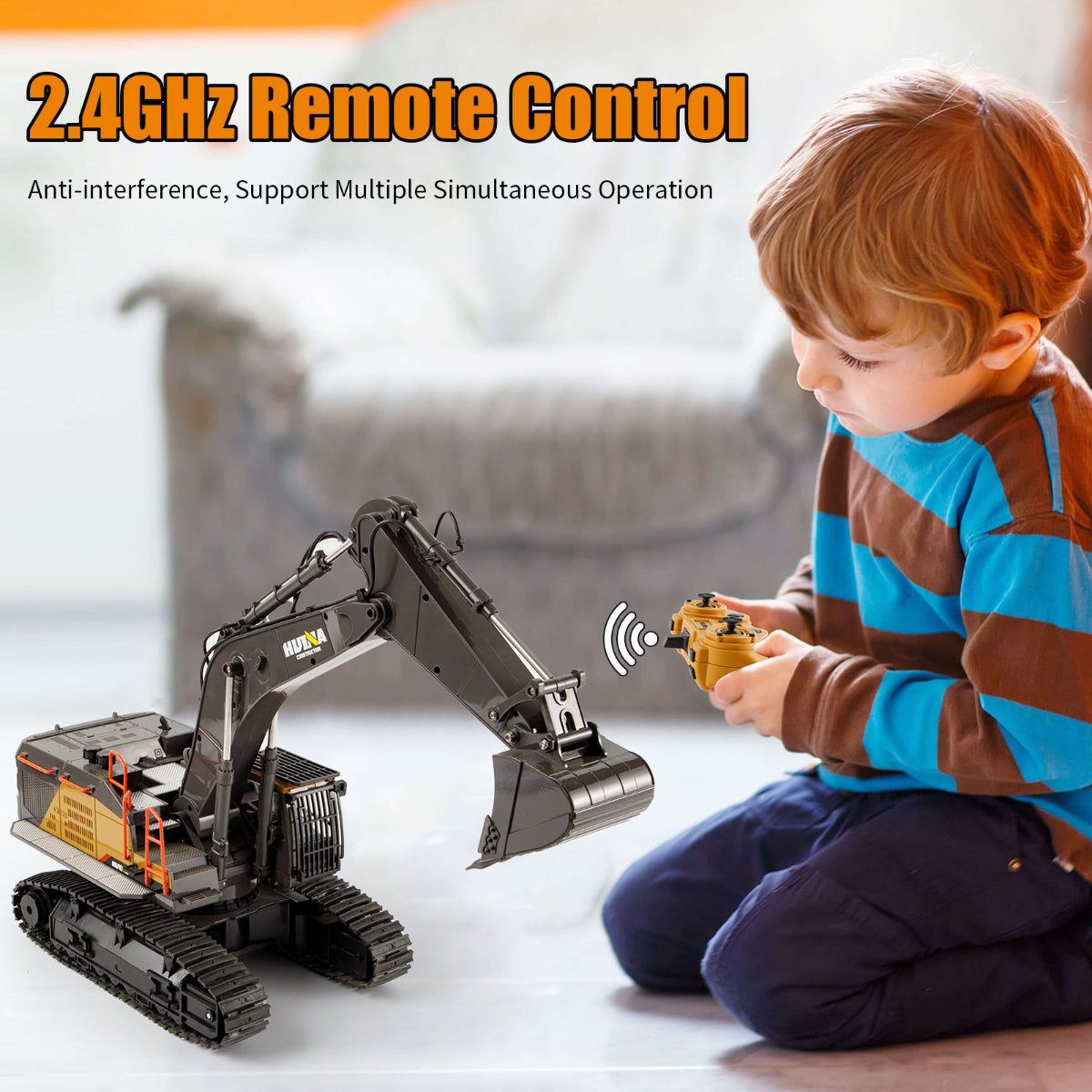 Huina 1592 1:14 Remote Control Excavator - HugmieToys