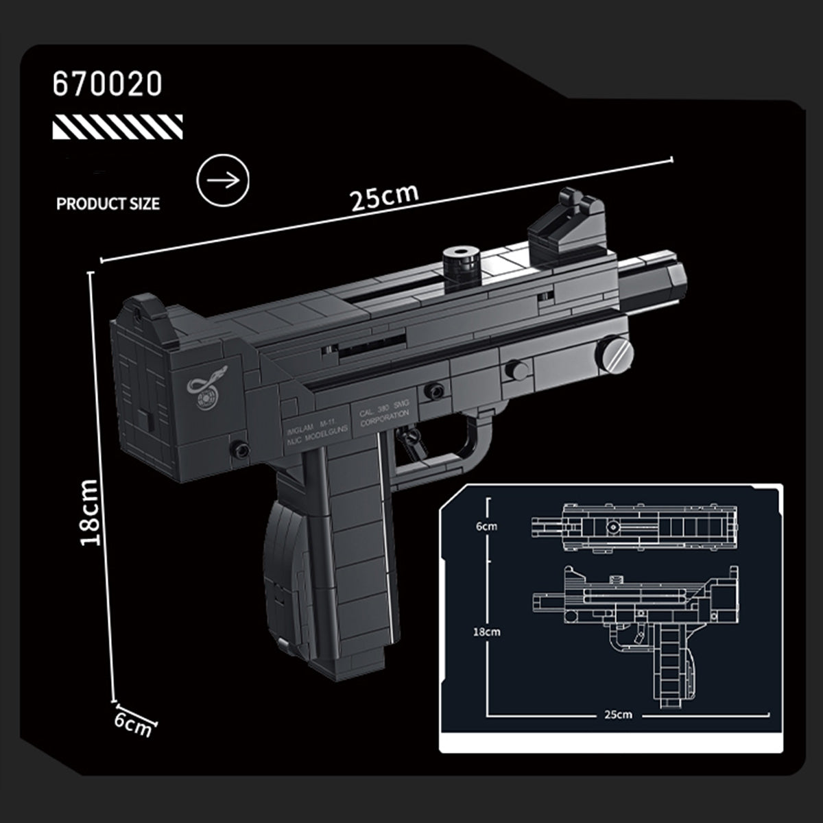 Panlos Brick 670019 M500 Revolver Gun Building Blocks 428Pcs