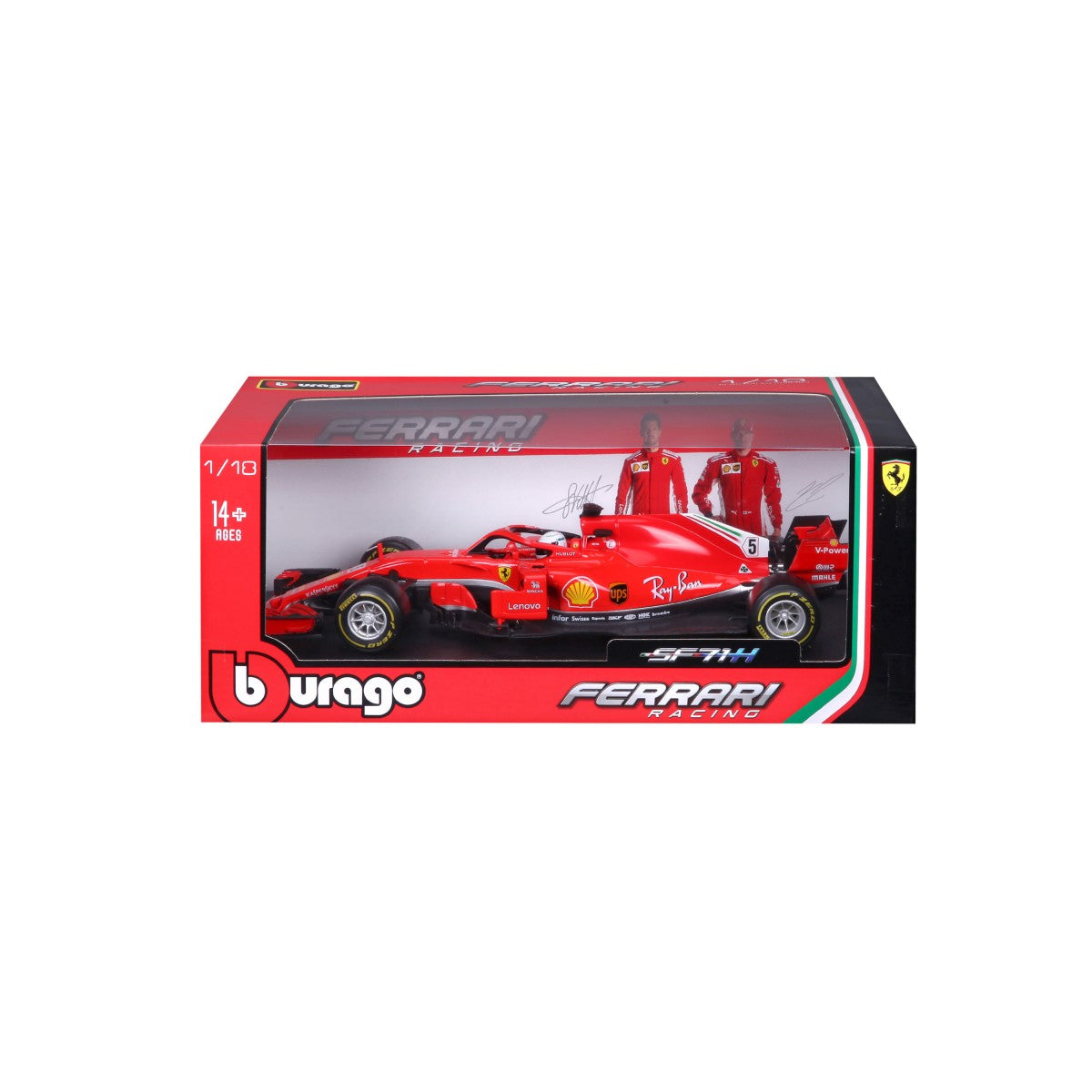 Bburago 1:18 Ferrari F1 Car Model 2018 SF71H - HugmieToys