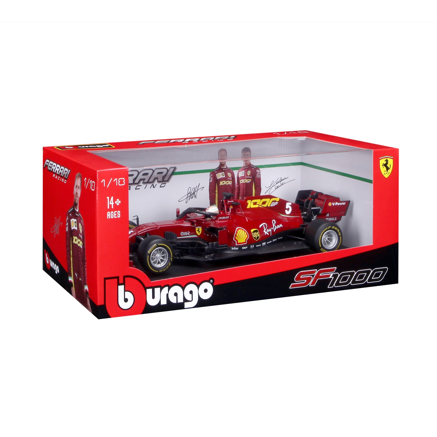 Bburago 1:18 Ferrari F1 Car Model 2020 SF1000 - HugmieToys