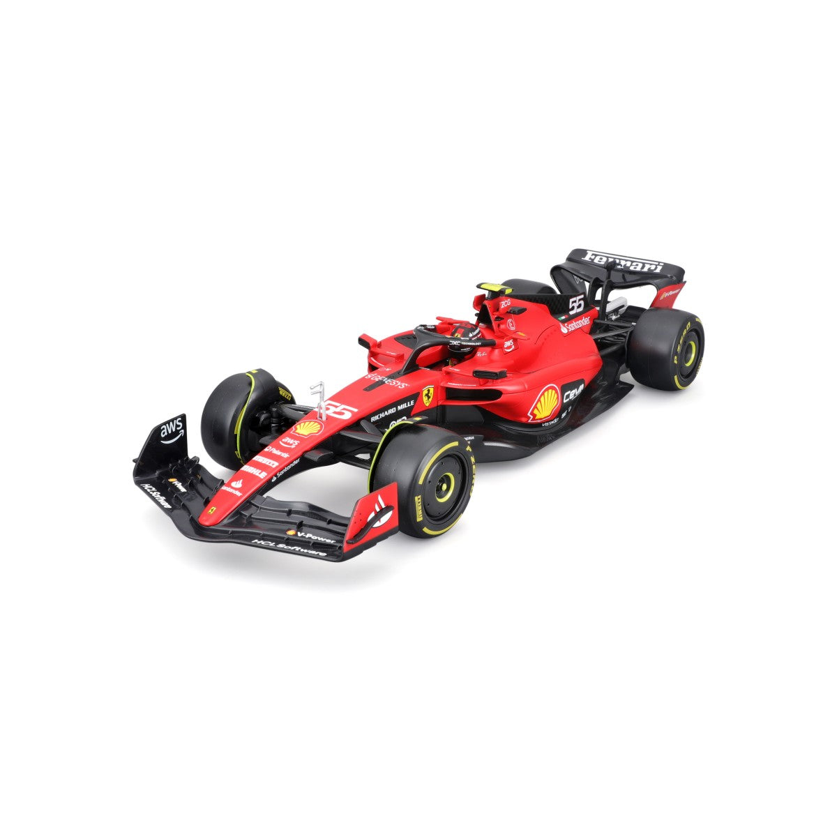 Bburago 1:18 F1 Car Model 2023 Ferrari SF-23 #55 Carlos Sainz - HugmieToys