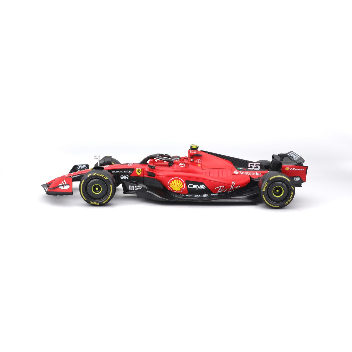 Bburago 1:18 F1 Car Model 2023 Ferrari SF-23 #55 Carlos Sainz - HugmieToys