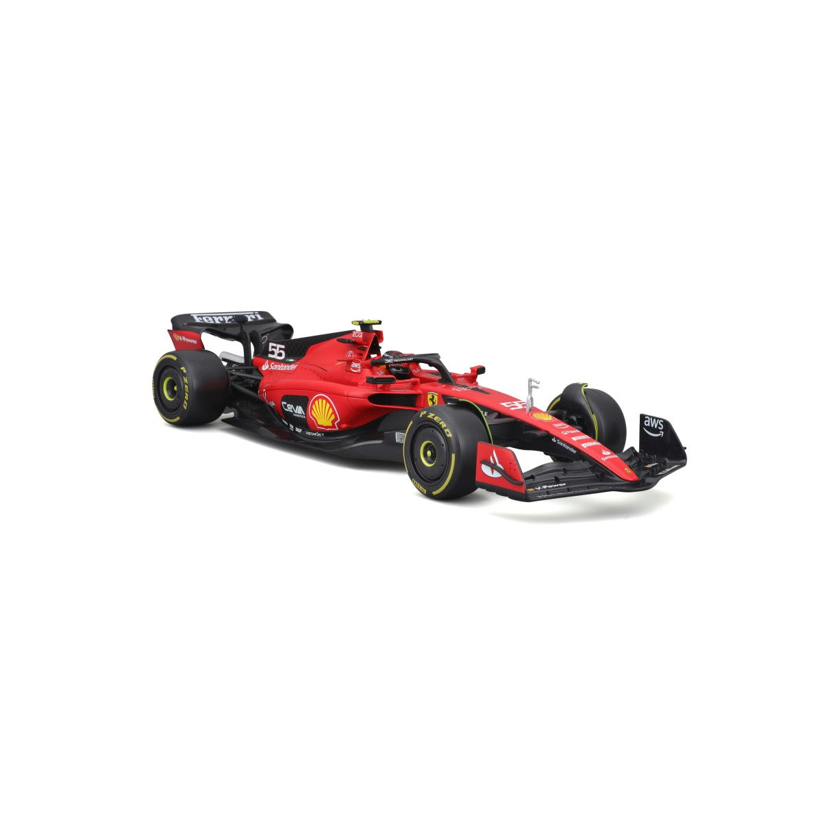 Bburago 1:18 F1 Car Model 2023 Ferrari SF-23 #55 Carlos Sainz - HugmieToys