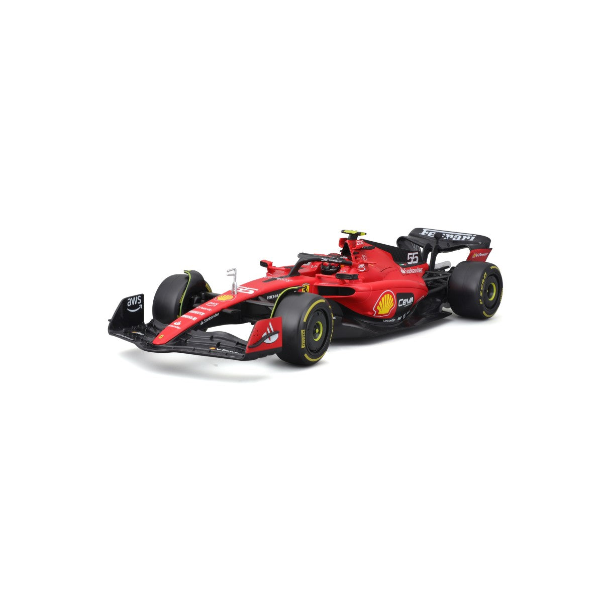 Bburago 1:18 F1 Car Model 2023 Ferrari SF-23 #55 Carlos Sainz - HugmieToys