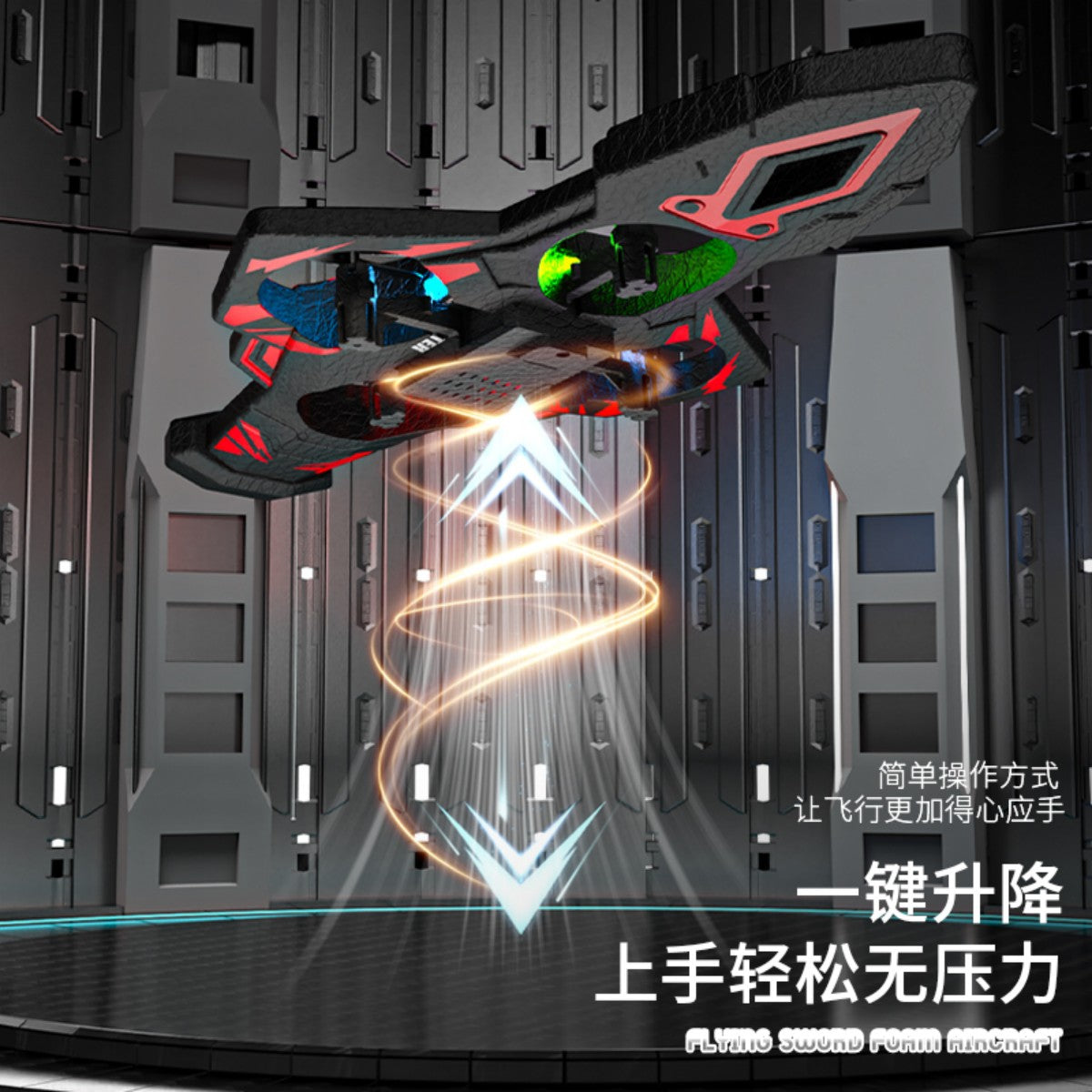 RC Fighter Plane Foam Drones with LED Light