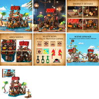 IAMBRICK 31111 Pirate's Bay Market Building Set