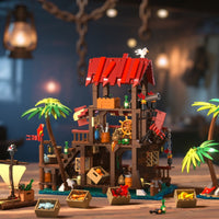IAMBRICK 31111 Pirate's Bay Market Building Set