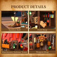 IAMBRICK 31111 Pirate's Bay Market Building Set