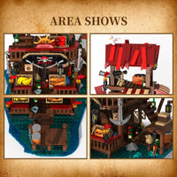 IAMBRICK 31111 Pirate's Bay Market Building Set