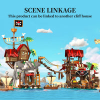 IAMBRICK 31111 Pirate's Bay Market Building Set