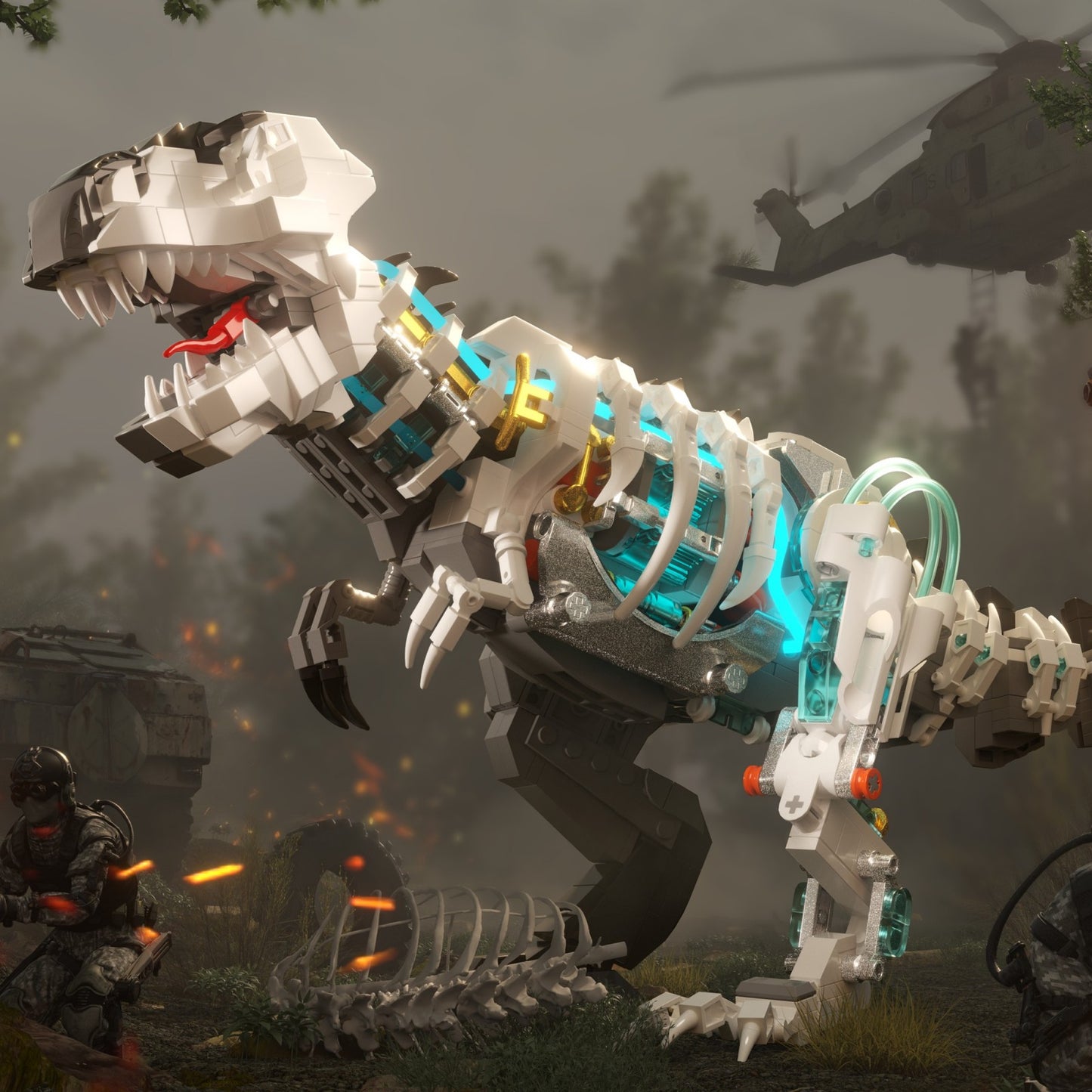 IAMBRICK 33601 Mecha Dino Tyrannosaurus Building Set