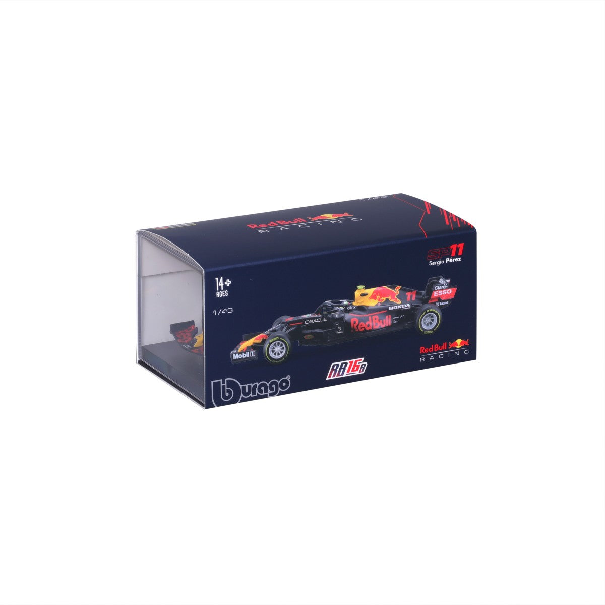 Bburago 1:43 F1 Red Bull Racing RB16B #11 Sergio Perez w/Helmet