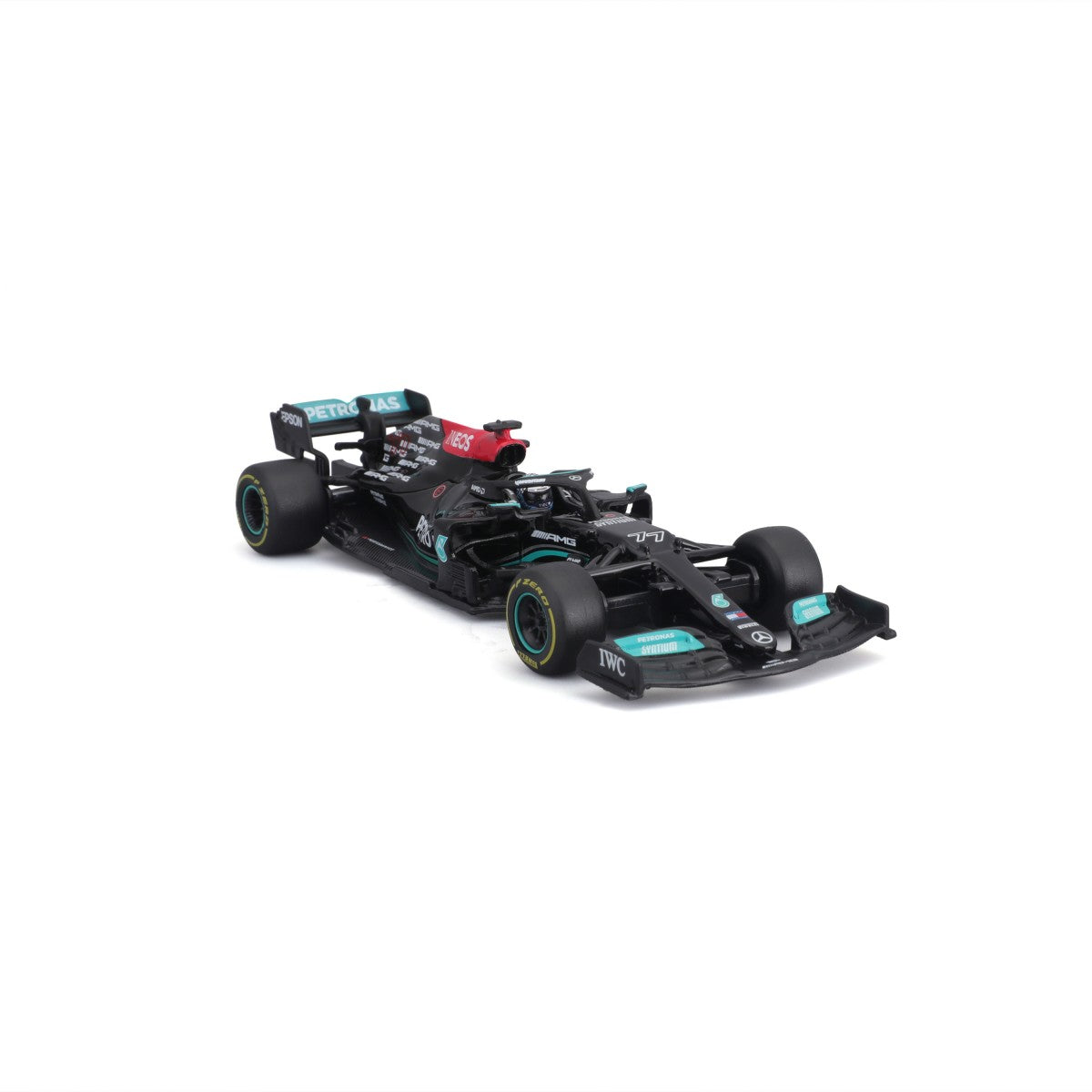 Bburago 1:43 F1 Mercedes-AMG W12 E Performance #77 Valtteri Bottas w/Helmet